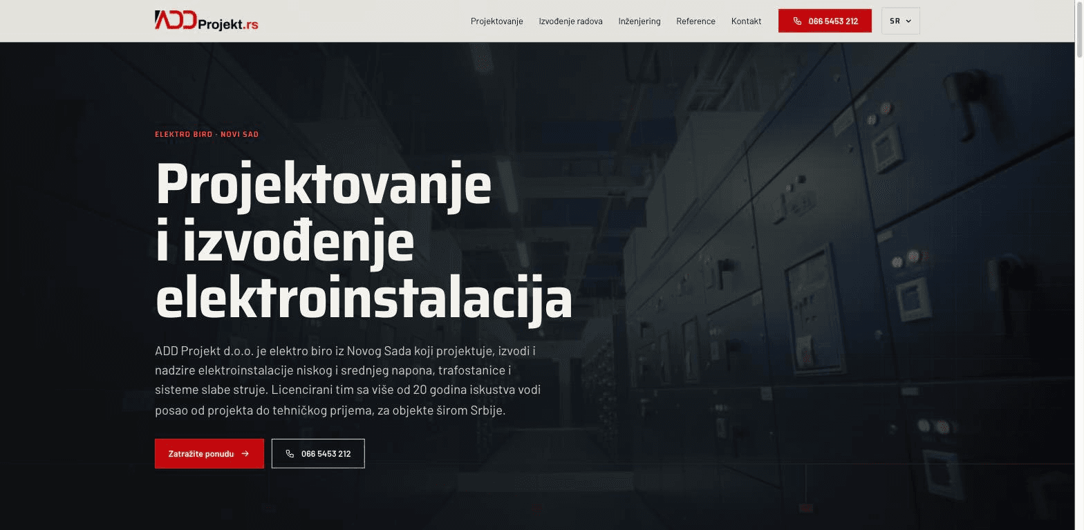 ADD Projekt - snimak ekrana studije slučaja